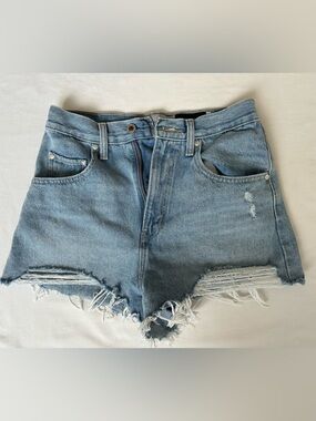 Levi's Light Blue Distressed Denim Cutoff Shorts